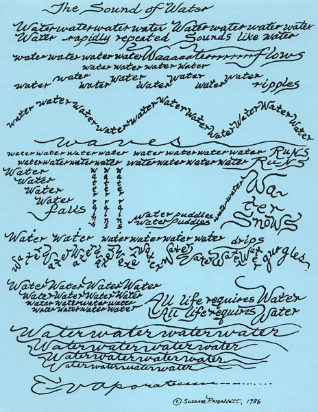 Scan of the water poem