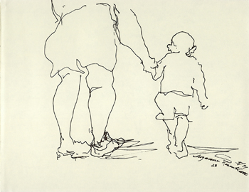 23 - parent and child walking hand in hand